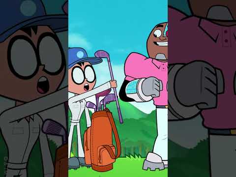 Robin IS Cyborg's Caddy! 🏌️ | Teen Titans Go! | #Shorts @dckids​