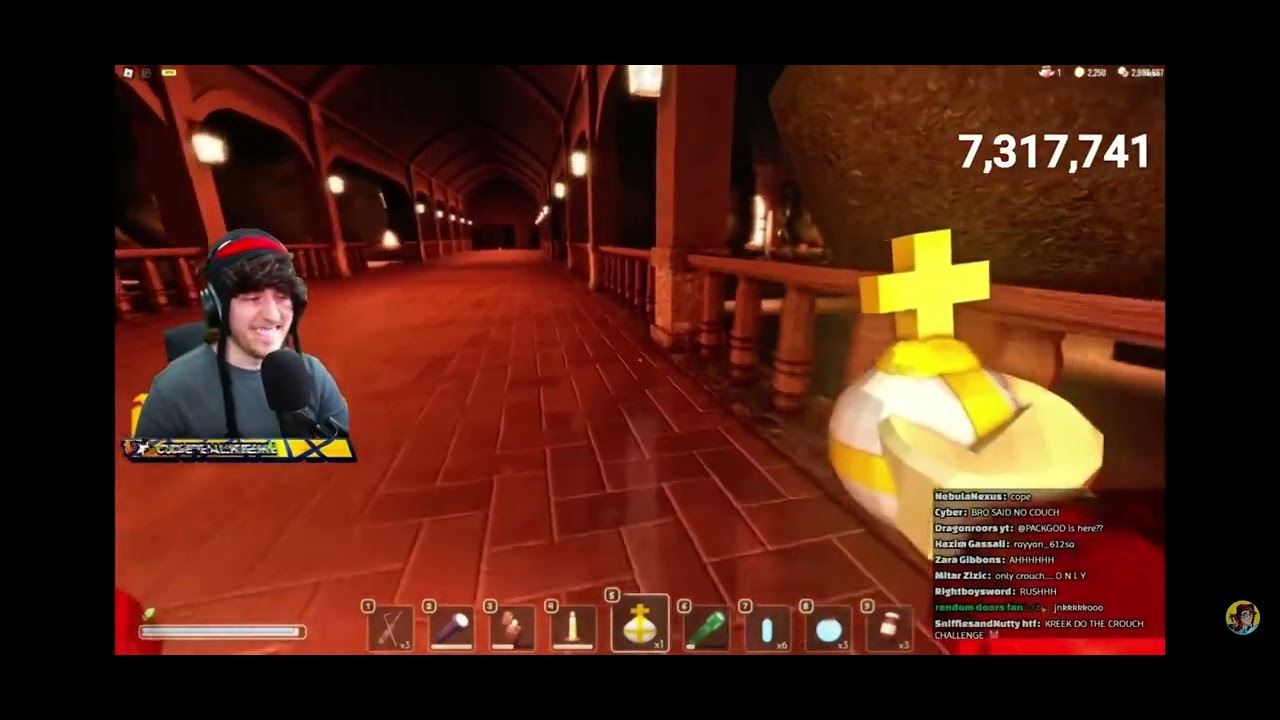 Kreekcraft beating doors super hard mode only crouching kinda YouTube