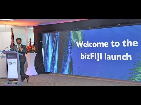 Fijian Attorney-General officiates at the launch of the BizFiji Online Portal