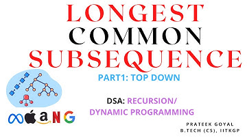Longest Common Subsequence (LCS) PART 1 | Java | DSA | Strings, Recursion, Dynamic Programming