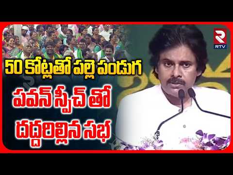 Pawan Kalyan Nellore Speech | పవన్ స్పీచ్ తో దద్దరిల్లిన సభ | AP Palle Panduga | Chandrababu | RTV