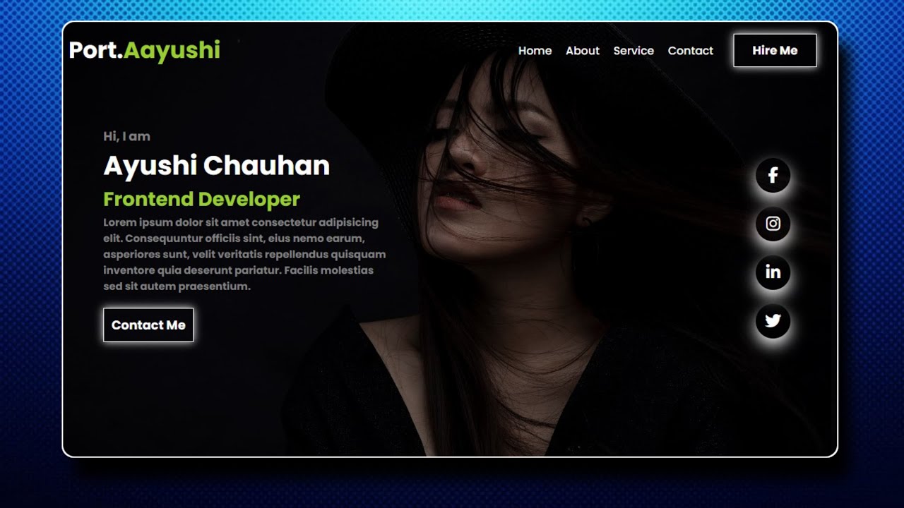 Personal Portfolio Website Using HTML & CSS Only | Make A Portfolio ...