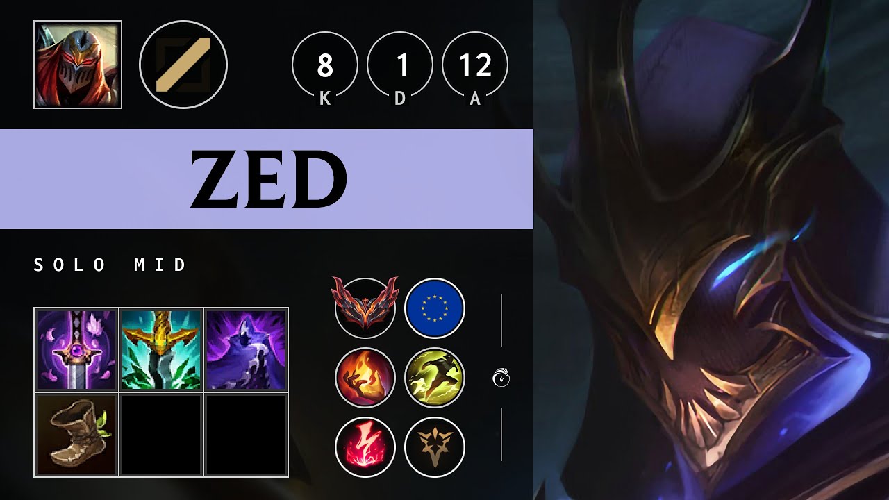 Zed Mid vs Yone - EUW Grandmaster Patch 25.18