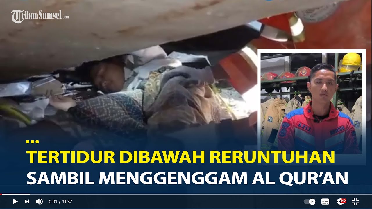 Kisah Yusuf Tertidur Dibawah Reruntuhan Sambil Menggenggam Al Qur’an dan kopiah