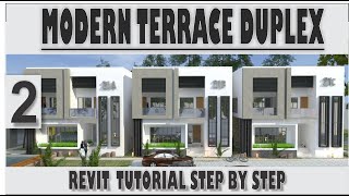 MODERN TERRACE DUPLEX REVIT TUTORIAL 2 FIRST FLOOR PLAN