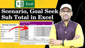 Excel Tutorial in Hindi | Scenario, Goal Seek, Group, Ungroup and subtotal | Forecast and Outline