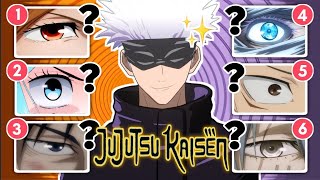 JJK EYE QUIZ 👀🕹 | Guess The Character By Eyes 🤔🔥| Jujutsu Kaisen anime quiz | Anime Challenge 💜