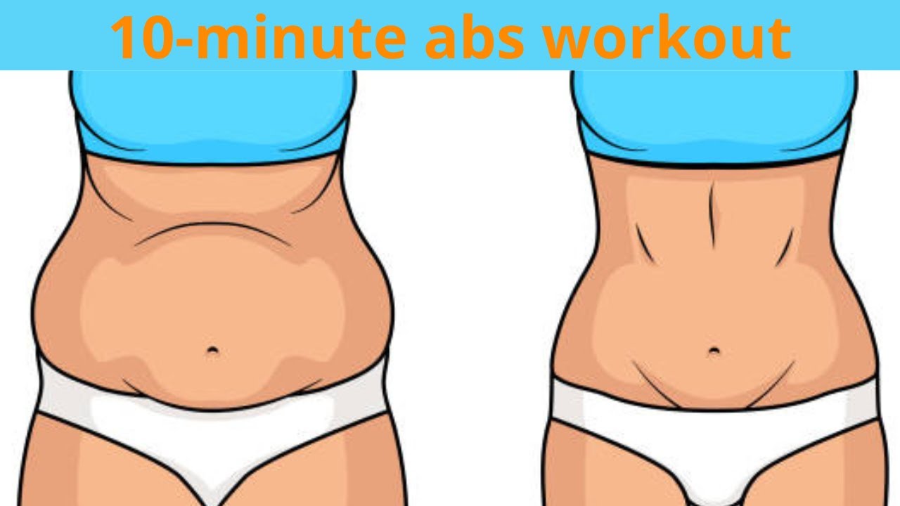 10-минутная тренировка для мышц живота: Интенсивные упражнения для плоского живота!