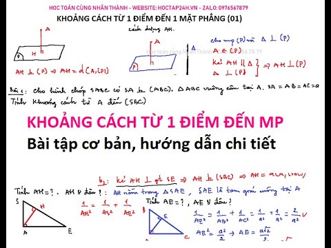 Video Hình học không gian: Khoảng cách từ 1 điểm đến mặt... - YouTube
