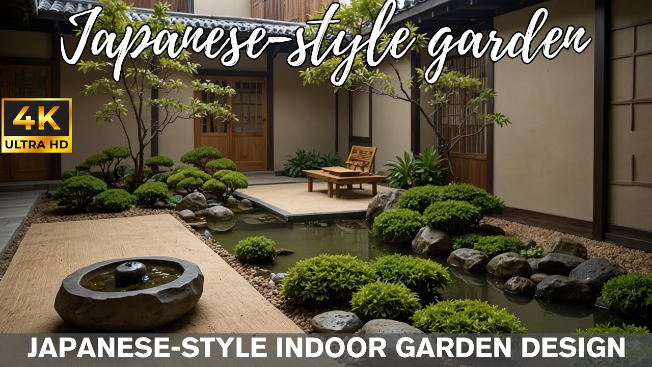 Japanese style indoor garden design. Bringing nature and tranquility ...