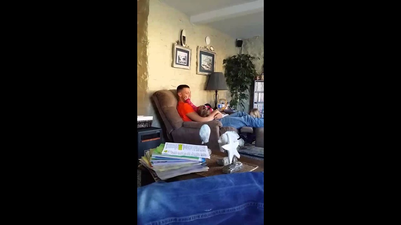 Jemmye showing her stinky feet to uncle kris