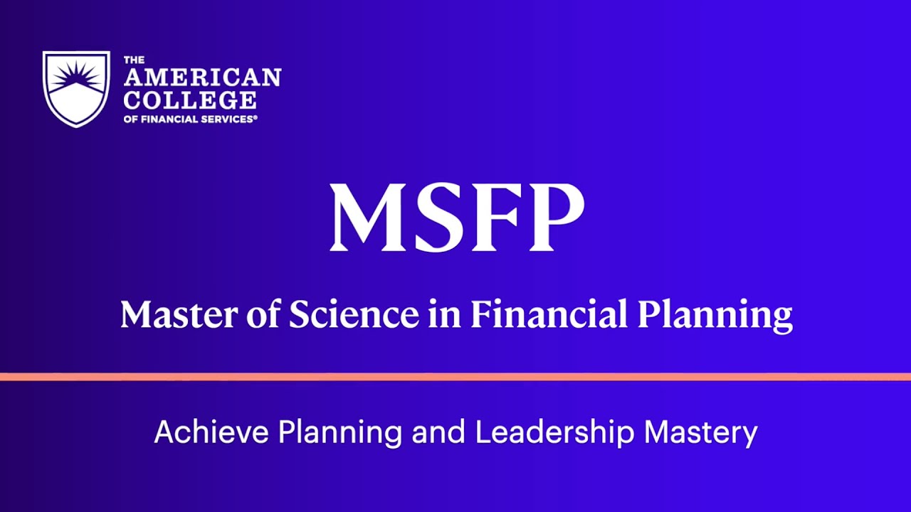 Build Your Financial Planning Master’s Degree Around Your Career Goals