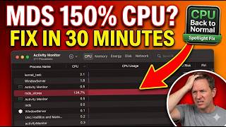 Fix macOS mds High CPU Usage (100-150%) - Spotlight Indexing Problem Solved