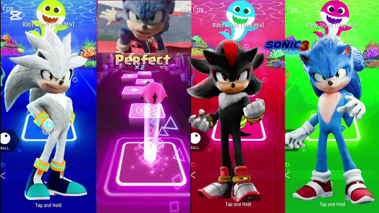 Sonic & Knuckles Play Baby Shark Trap Mix | Tiles Hop EDM Rush Gameplay