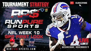 2022 NFL WEEK 10 DRAFTKINGS TOURNAMENT STRATEGY | NFL DFS PICKS