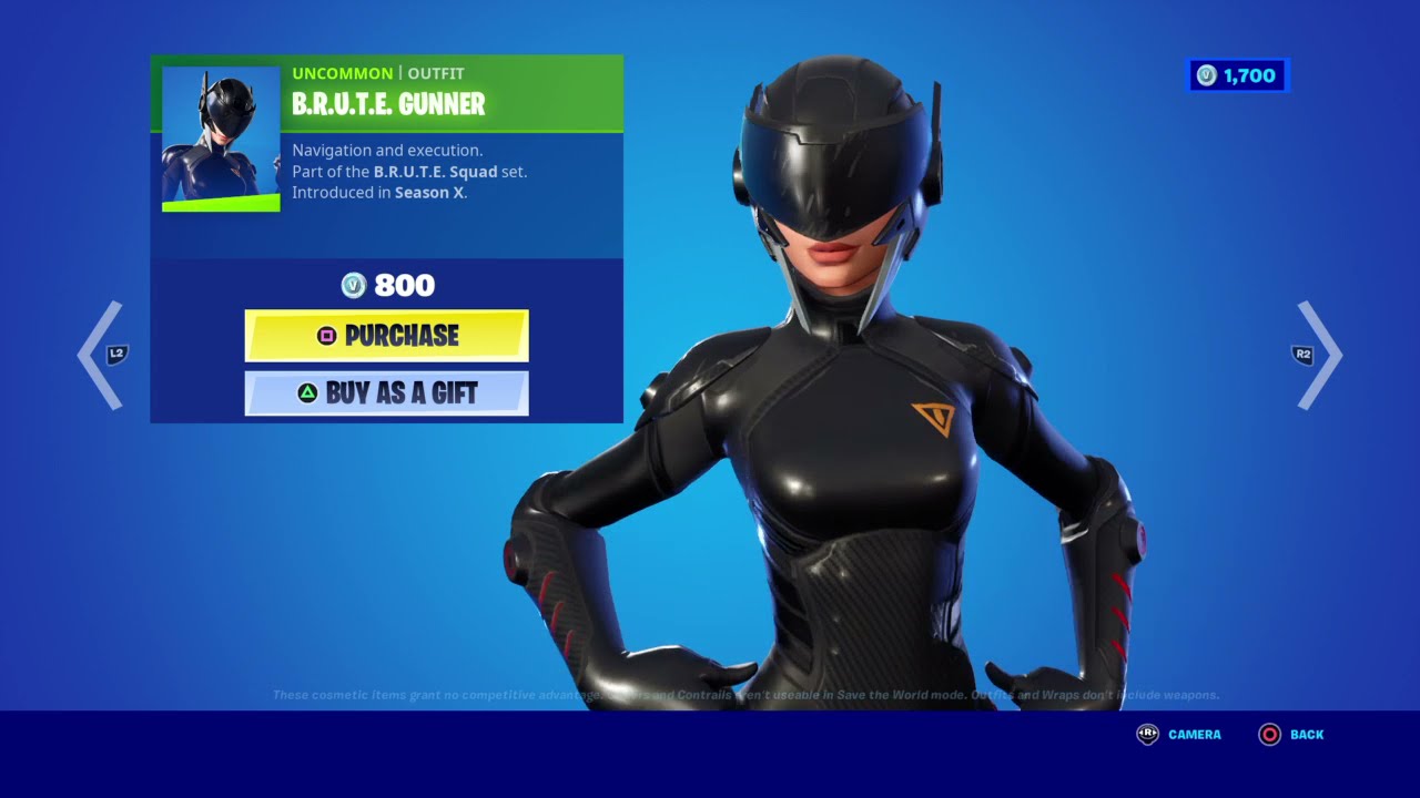 B.R.U.T.E. GUNNER "Uncommon" (OUTFIT) 800 V Bucks - Fortnite Review