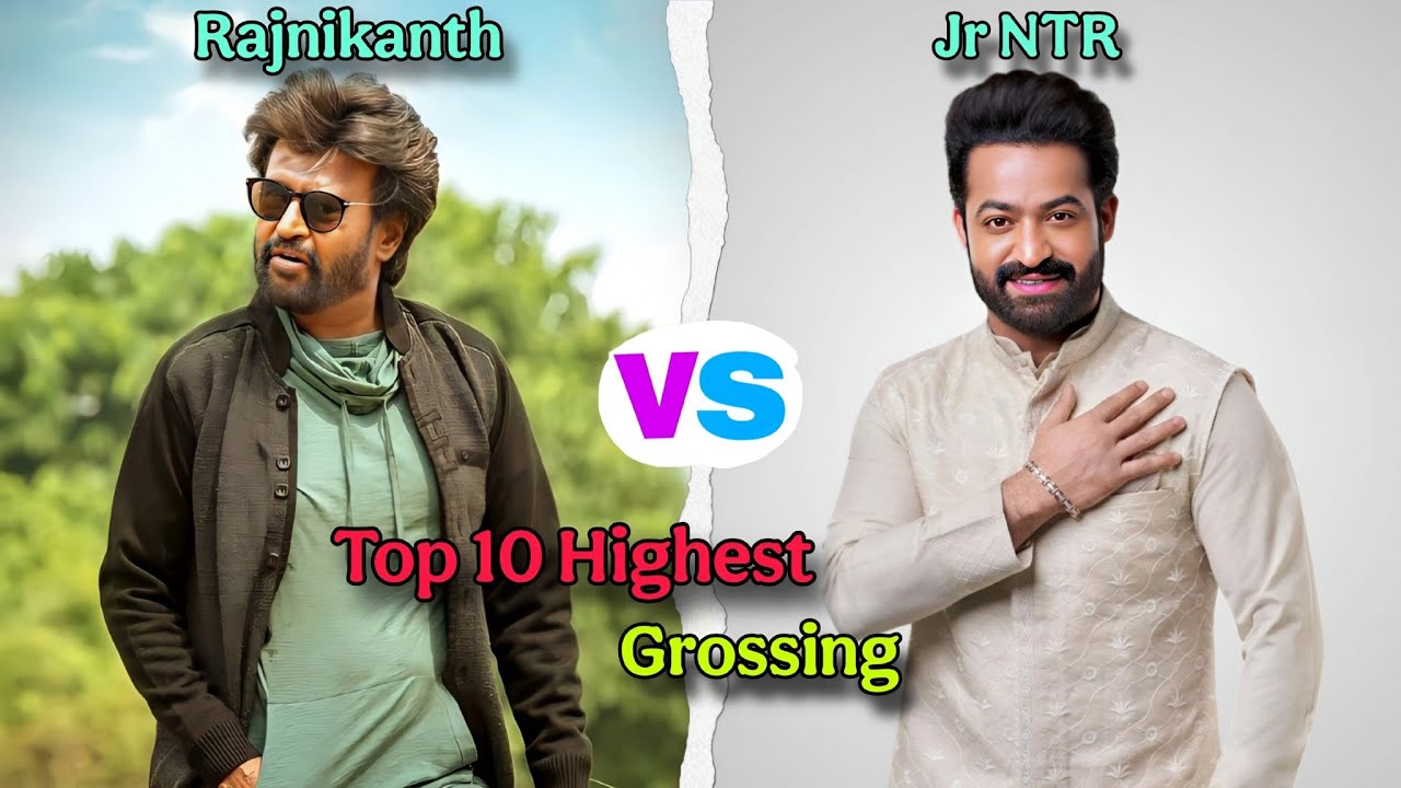 Rajnikanth 🆚 Jr NTR Top 10 Highest Grossing Movies Comparison 🤯🍿