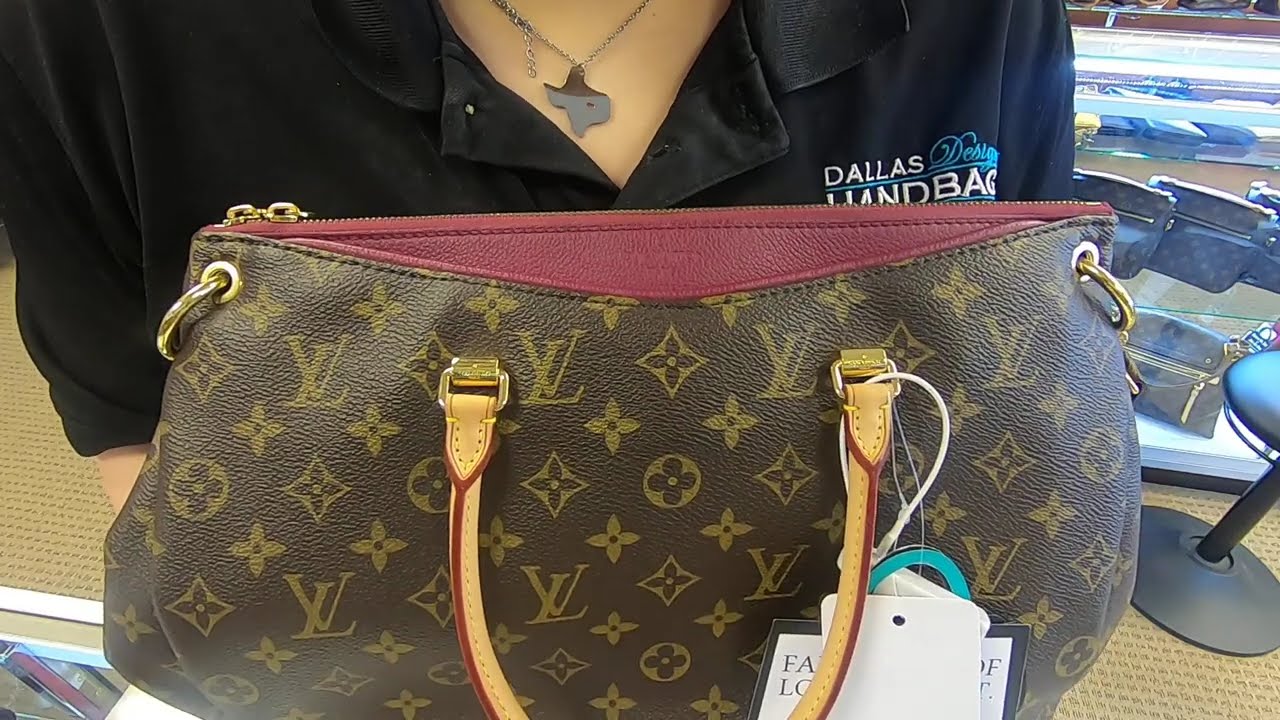 LOUIS VUITTON PALLAS MONOGRAM CANVAS 2WAY SHOULDER BAG BROWN