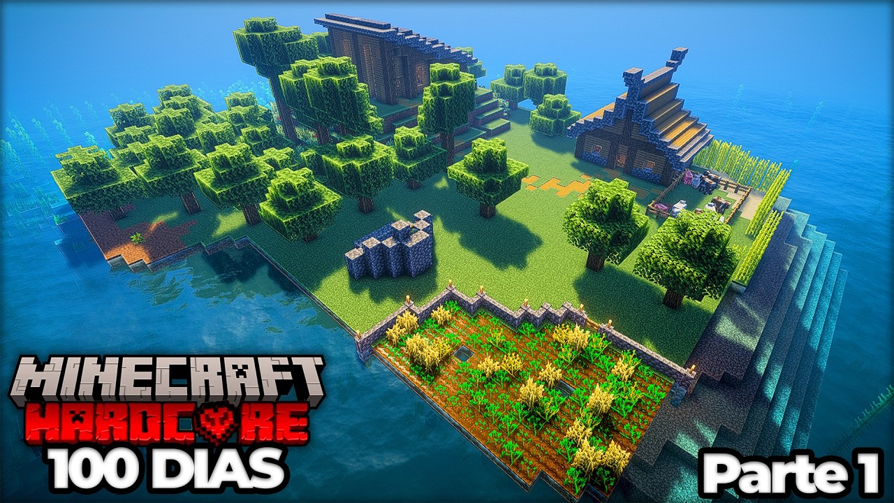 Sobreviví 100 DÍAS en una ISLA en Minecraft Hardcore (Parte 1)