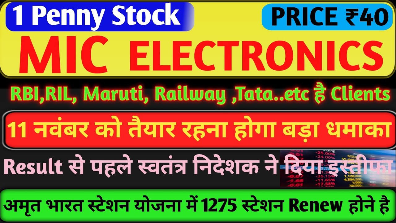 MIC ELECTRONICS SHARE NEWS MIC ELECTRONICS MIC ELECTRONICS SHARE