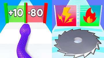 Snake Run Race 3D  VS Grinder Run - All Levels Speedrun Gameplay Android iOS Ep1