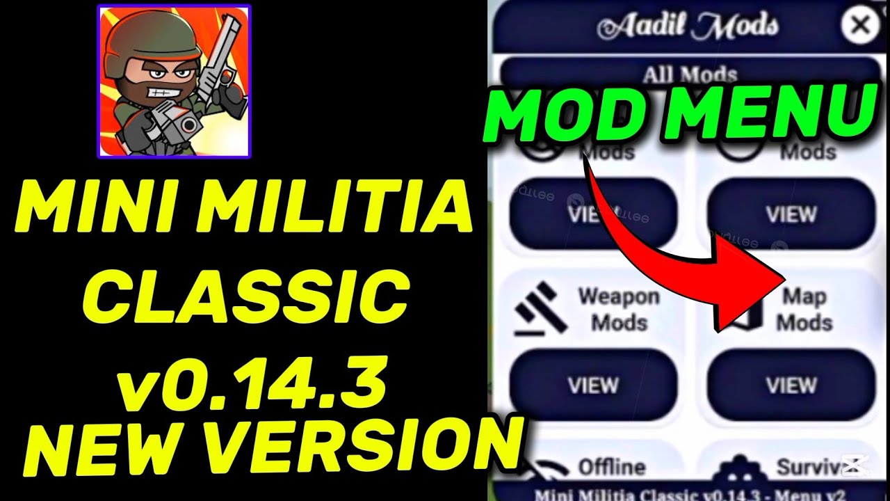 Mini Militia Classic V0.14.3 Aimbot/ESP Mod menu APK v3 | Speed \ wall hack ( 2025 ) ,