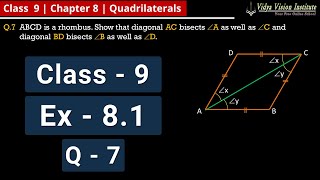 QUADRILATERALS || Part 9 - Exercise 8.1 - Q-7 || NCERT - Class 9 - Mathematics || Hindi