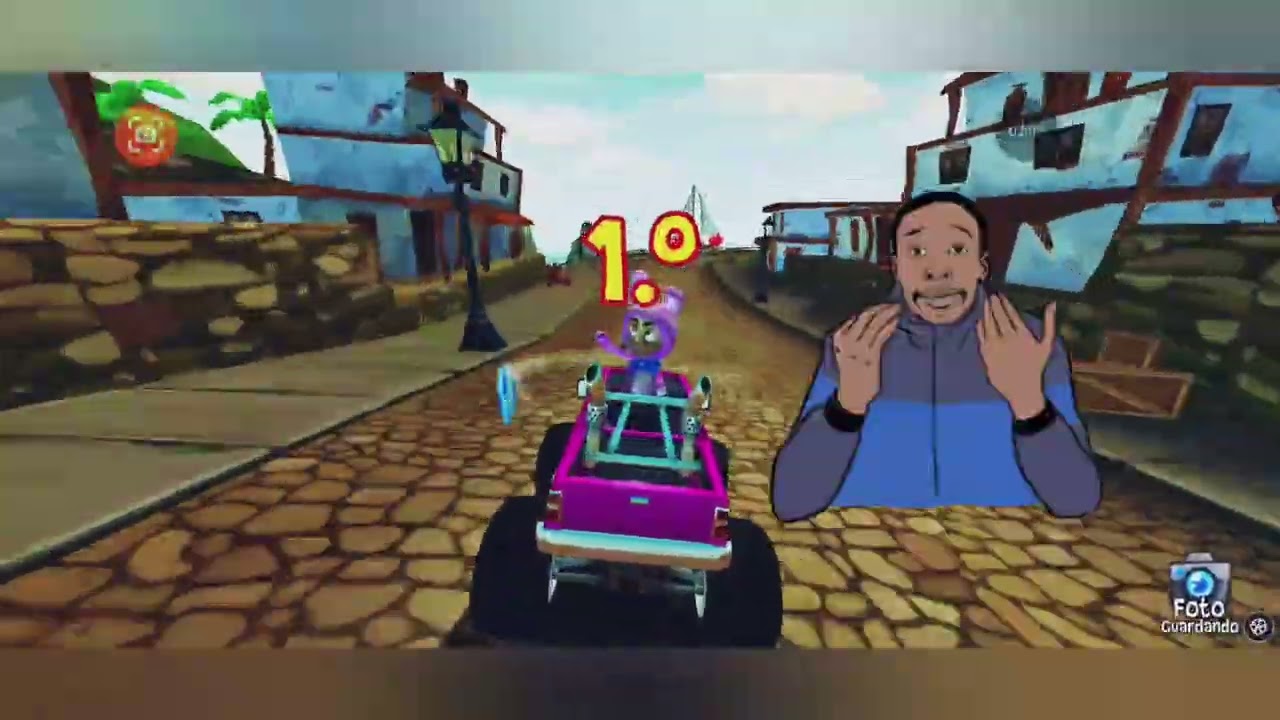 Jugando un juego de carrera XD