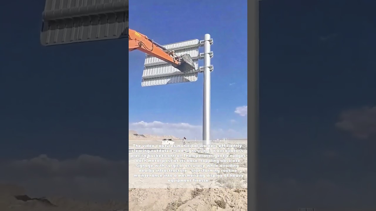 Precision Demolition: Watch This Excavator Operator Turn Roadside Cleanup Into an Art Form!