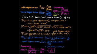 13.3 Part 3: Unit Tangent Vector, Unit Normral Vector, and Curvature | Vector | Calculus
