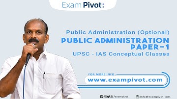 Pub Ad Paper-1 | Public Administration (Optional) by Dr. Shiva. Sivakumar