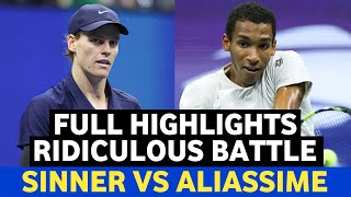 Jannik Sinner vs Felix Auger Aliassime Ridiculous Battle Full Highlights | Tennis Match (HD) 