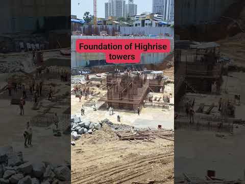 Foundation of highrise tower #civil #construction #civilwork #information #heavycivil by Pandit engineers and Contractors