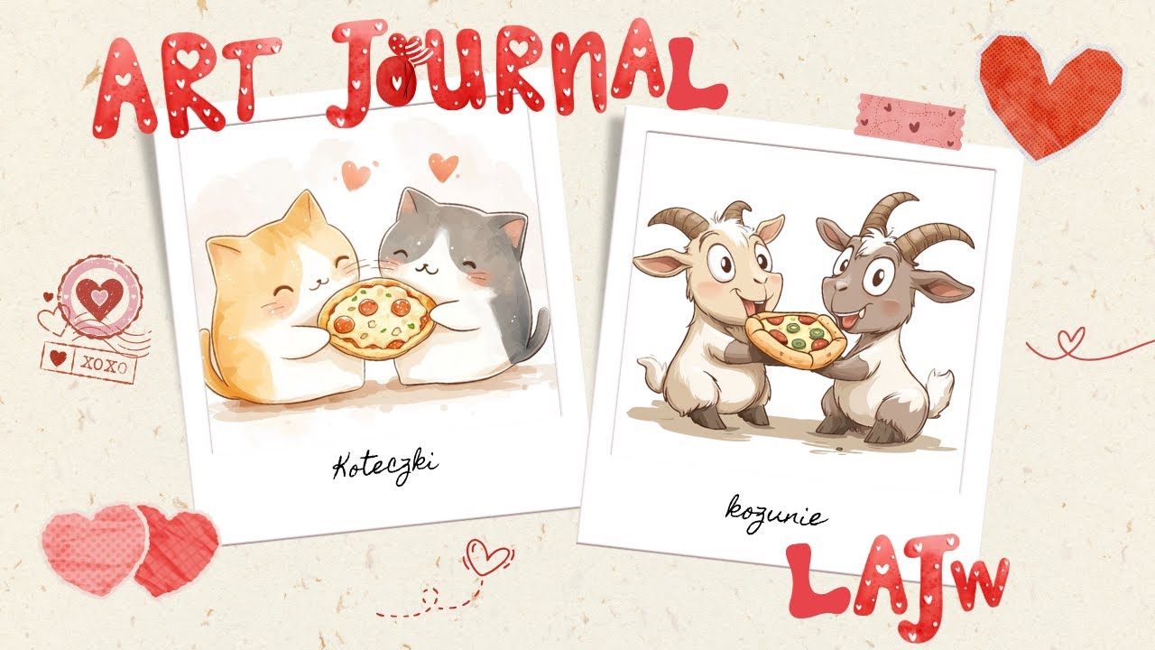 Art journal w wydaniu walentynkowym | Czas się pobrudzić w szkicowniku