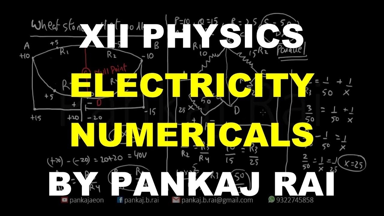 XII PHYSICS Current Electricity Numericals YouTube Xii physics current electricity numericals youtube