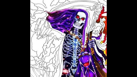 Paint Color Lite By Number - Grim Reaper Says Please Sign In Your Paper To Go To Hell (Hell Pics)