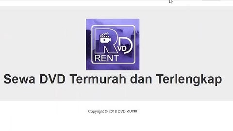 Aplikasi web Penyewaan DVD dengan PHP & MySQL