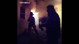 Police and firefighters rescue 3-year-old from fire in the US