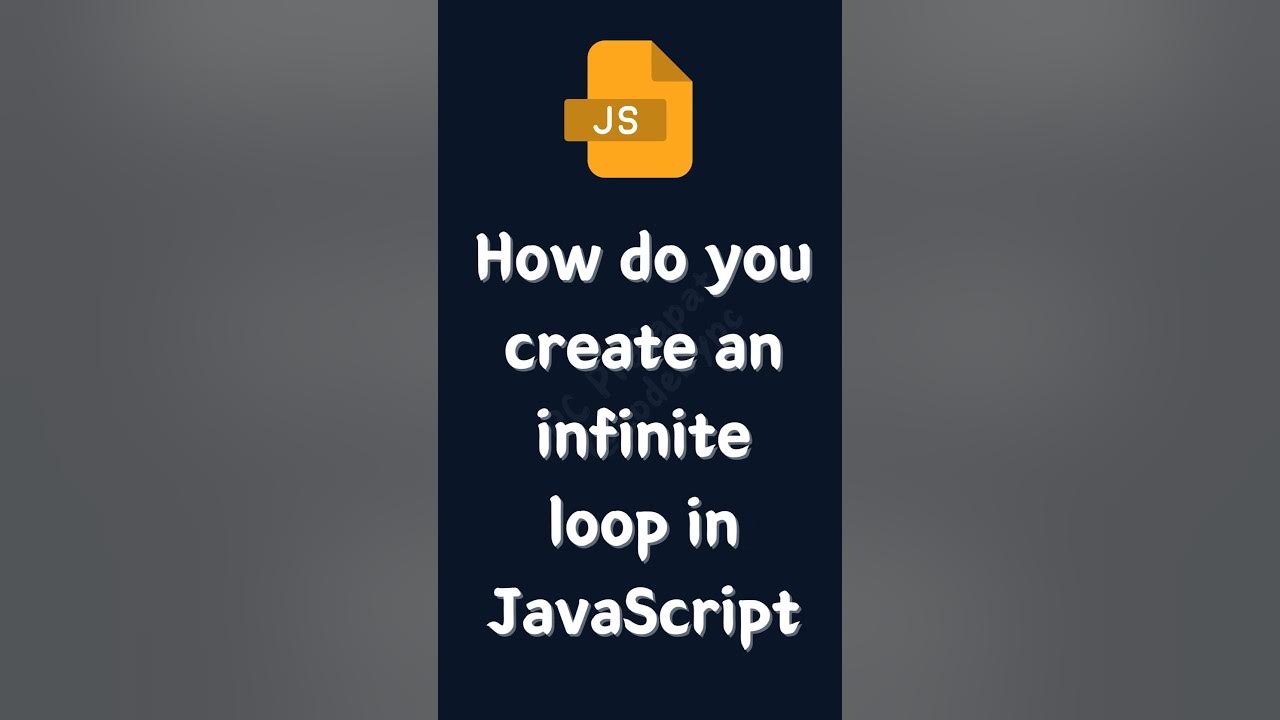 infinite loop in JavaScript #javascriptinterview #shorts - YouTube