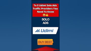 To 5 Udimi Solo Ads traffic Providers: How To Get Tons Of Buyers Fast With Solo Ads