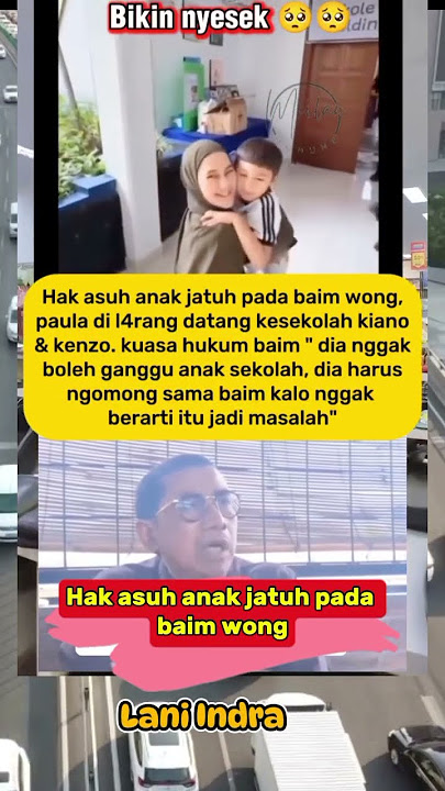 Hak asuh anak jatuh pada baim wong, Paula Dilarang Datang Ke sekolah #baimwong