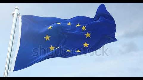 European Union Flag Waving loop 4K