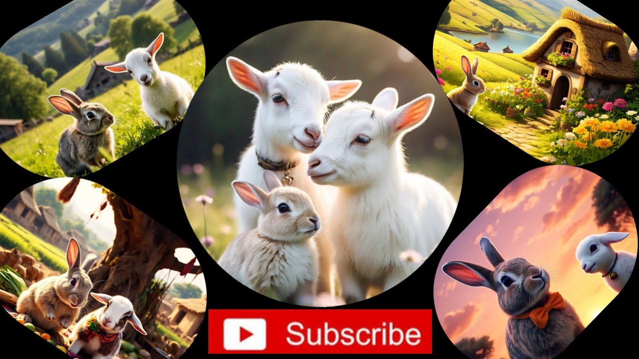 Rabbit and Baby Goat friendship Story...