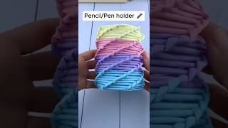 DIY Pen Stand | Easy Desk Organizer at Home🖊️✨✂️#easycraft #shortscraft #ytshorts #viral #shorts