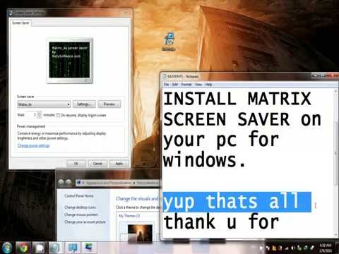 New Matrix screensaver HD Tutorial