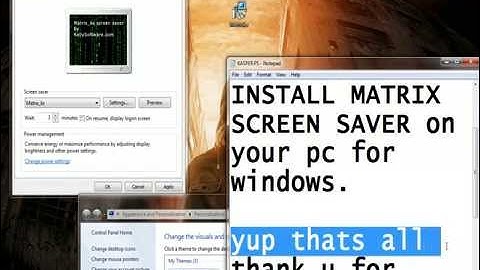 New Matrix screensaver HD Tutorial