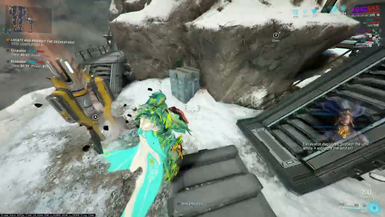 Warframe - using Zephyr for Excavation (Hieracon, Pluto)