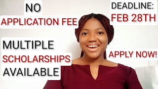 NO APPLICATION FEE| VALUABLE SCHOLARSHIPS AVAILABLE| DEADLINE: FEB 28TH