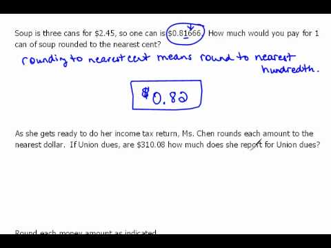 Practice Rounding Money 4.2 - YouTube