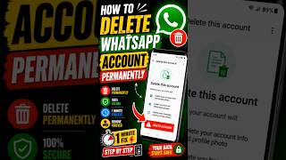 How to Delete WhatsApp Account Permanently 📱❌ #whatsapp